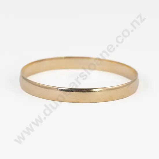 9ct Rose Plain Bangle