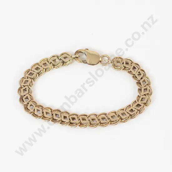 9ct Modern Flattened Curb Link Bracelet