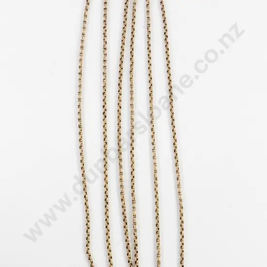 Victorian 9ct Trace Link Muff Chain