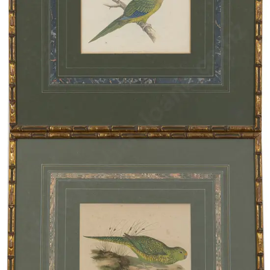 Pair Victorian Framed Bookplates