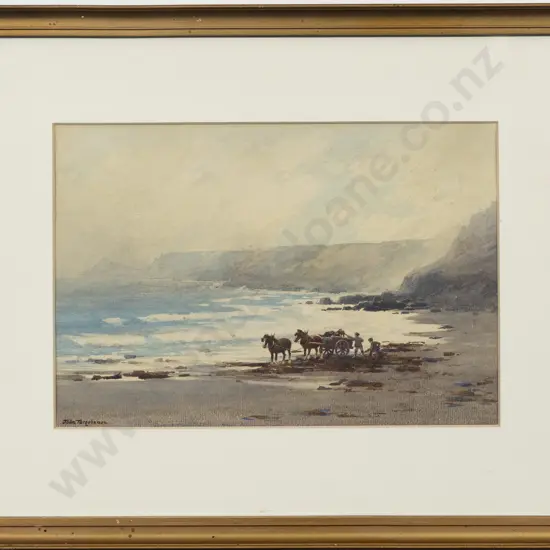 John Farquharson (1865 - 1931) - Coastal View Gathering Seaweed