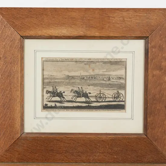 C18th Magazine Plate - A Perspective View of Newmarket