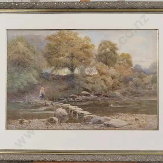 Albert W Ayling (1829 - 1905) - Across The Stream Betws-y-Coed