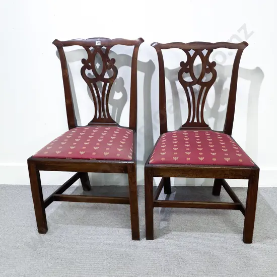 Pair Geo III Oak Dining Chairs