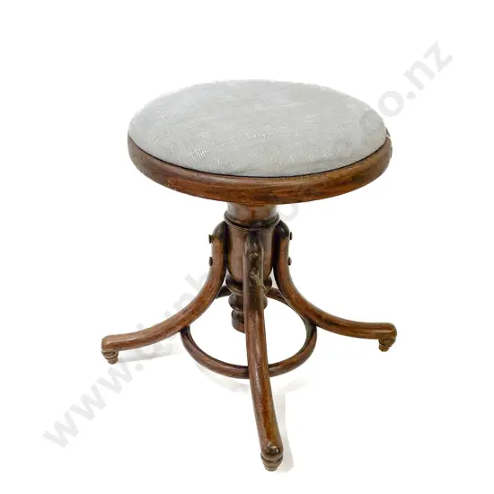 Vintage Bentwood Revolving Piano Stool