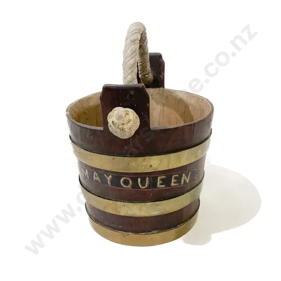 Early C19th Mahogany & Brass Bound Water Barrel from "The May Queen"