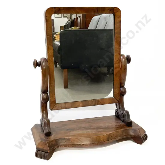 Vict Mahogany Swing Toilet Mirror