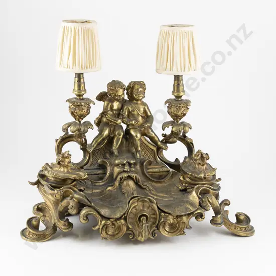 Fine Quality C19th French Gilt Bronze Deskstand