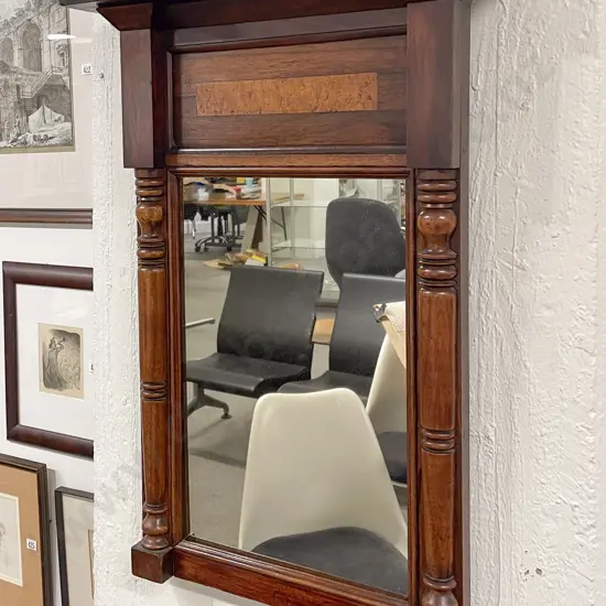 C19th Mahogany Wall Mirror