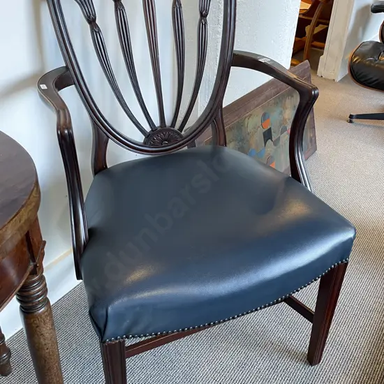 Hepplewhite Style Mahogany Elbow Chair