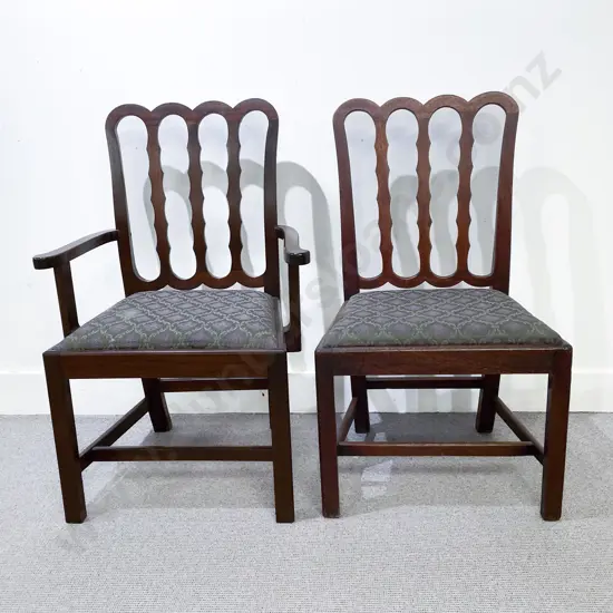 Harlequin Set of Eight Mahogany Dining Chairs