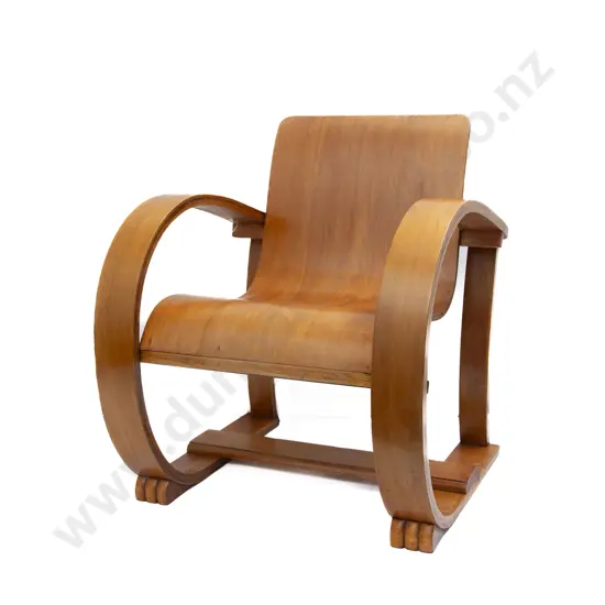Rare Garth Chester Laminated Plywood Nicholson Chapel Chair