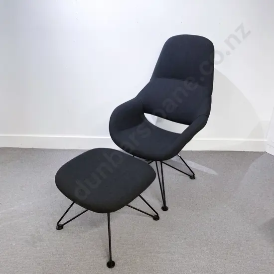 Norbert Geelen For Kusch And Company Volpe High Back Chair And Foot Stool