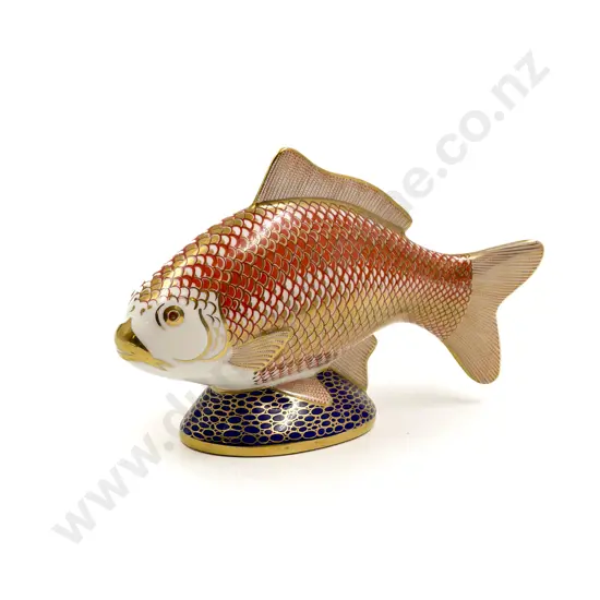 Royal Crown Derby "Golden Carp" Paperweight