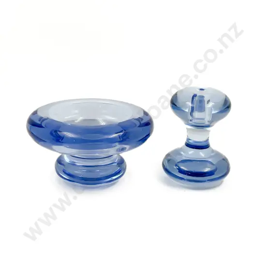 Holmgaard Bowl with Matching Candle Holder