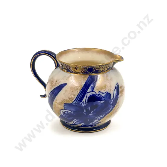 RD Burslem Blue Printed Iris Jug