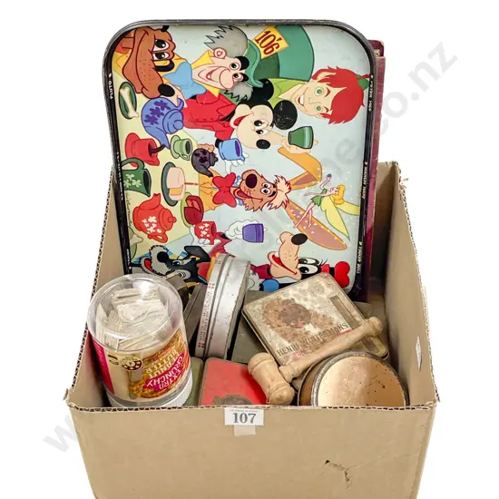 Quantity of Assorted Vintage Tins incl Disney Tray & Picture Album