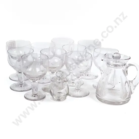 Ten Stuart Crystal Small Stemmed Glasses with Two Others