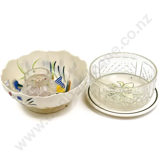 Masons "South Seas" Footed Bowl with Palissy "Orchard" Plate etc