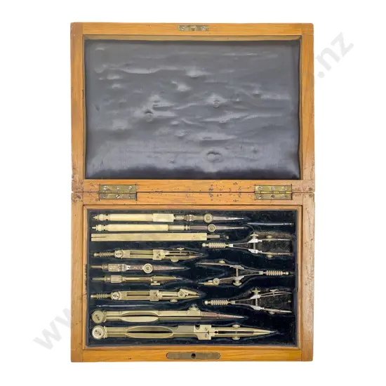 Antique Boxed Compass Set