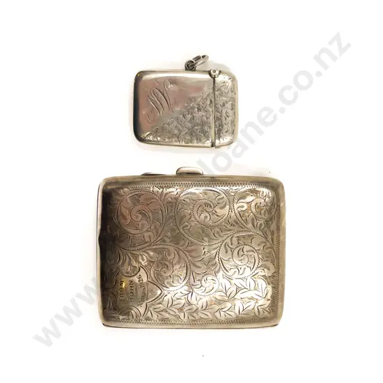 S/S Cigarette Case & S/S Vesta Case