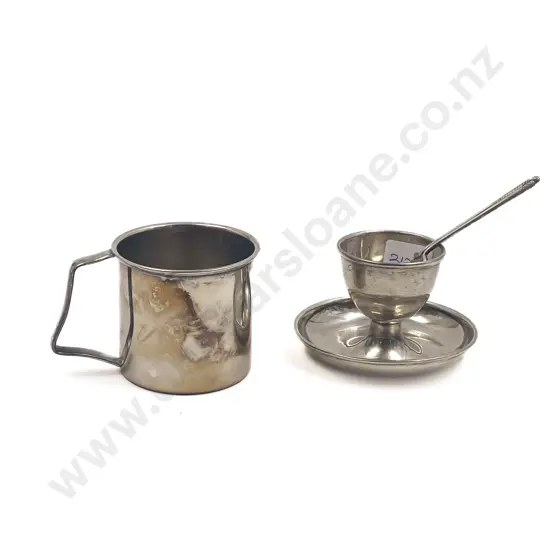 S/S Egg Cup & Spoon with W & H Mug