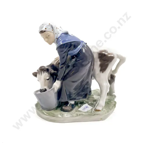 Royal Copenhagen Milk Maid Figure Group