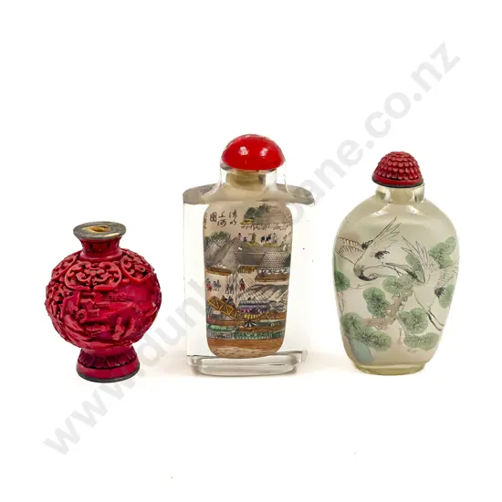 Three Oriental Snuff Bottles