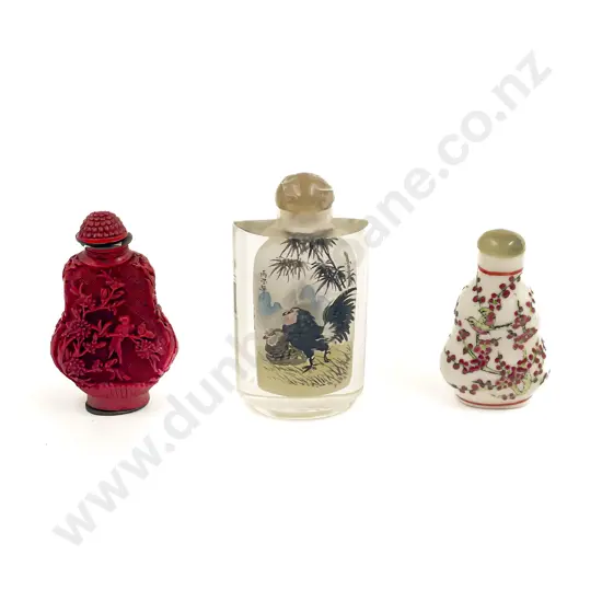 Three Oriental Snuff Bottles