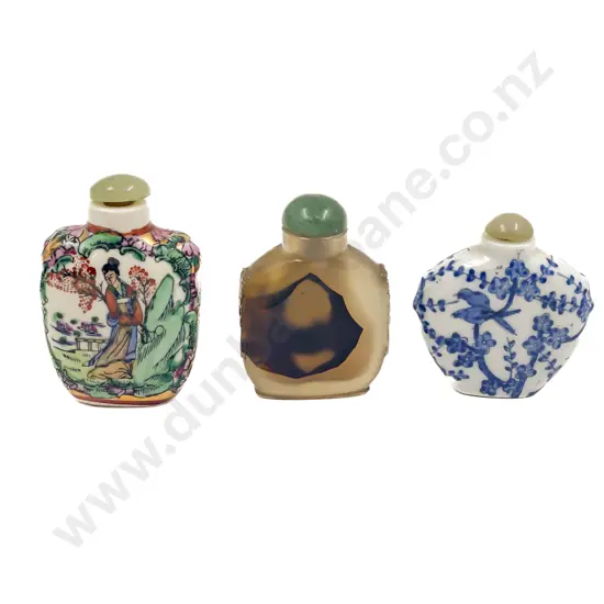 Three Oriental Snuff Bottles