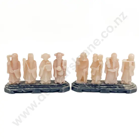 Two Soapstone Desk Ornaments of Sages