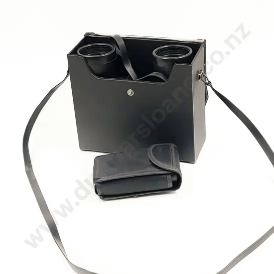 Cased Ross 12x50 Binoculars with Other Miniature Pair