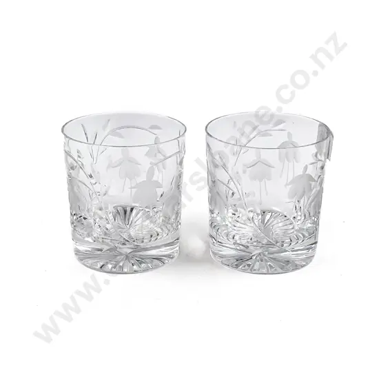 Pair Stuart Crystal Whisky Tumblers