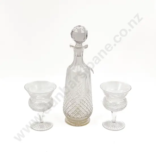 Pair of Decorative Scottish Crystal Glasses & Decanter