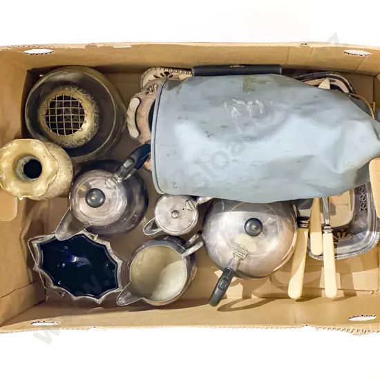 Box of Assorted Metalware