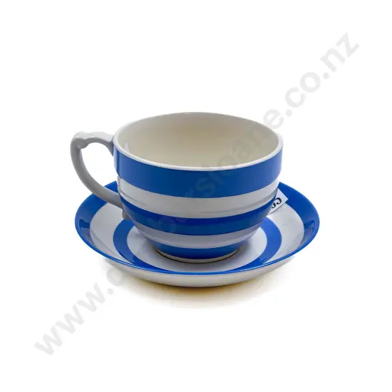 T & G Green Cornishware Large Breakfast Cup & Saucer