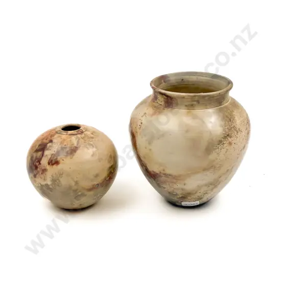 Two Pitted Fired Pottery Vases by Nonna Nell