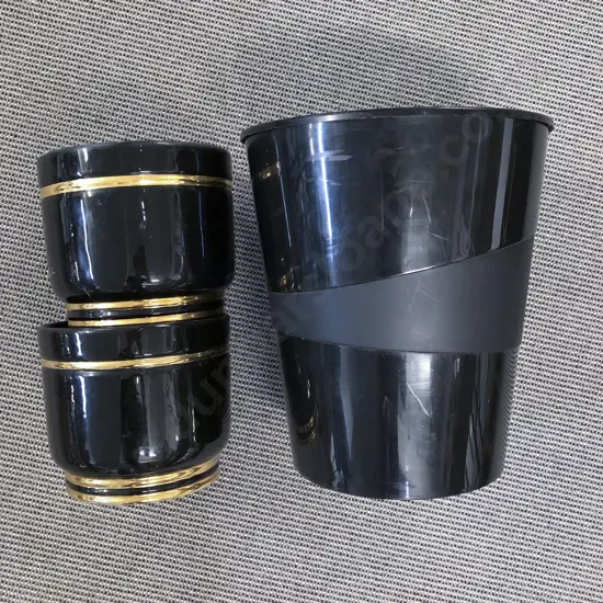 Designer Paper Bin & Two Small Planters