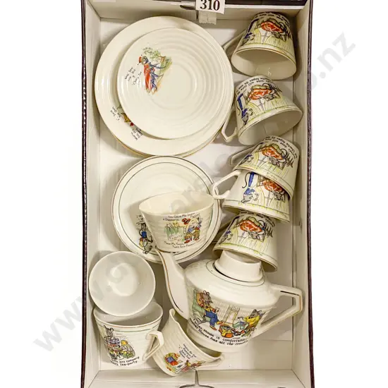 British Printed Story Toy Tea Set and Odds