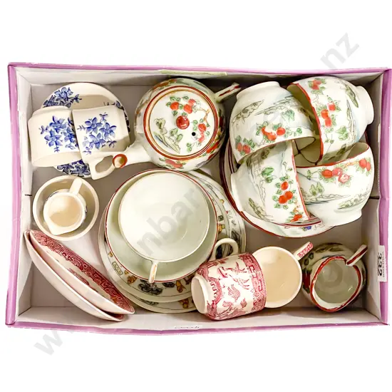 Japanese China Toy Tea Set and Assorted