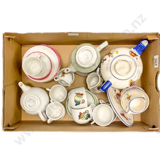 Assorted China Toy Tea Ware Including Teddy Bear