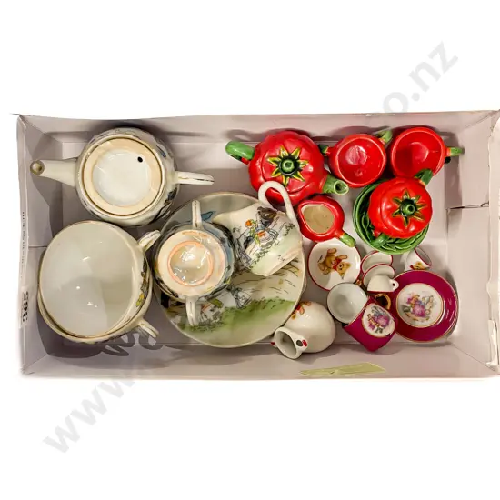 Assorted China Toy Tea Ware and Miniatures