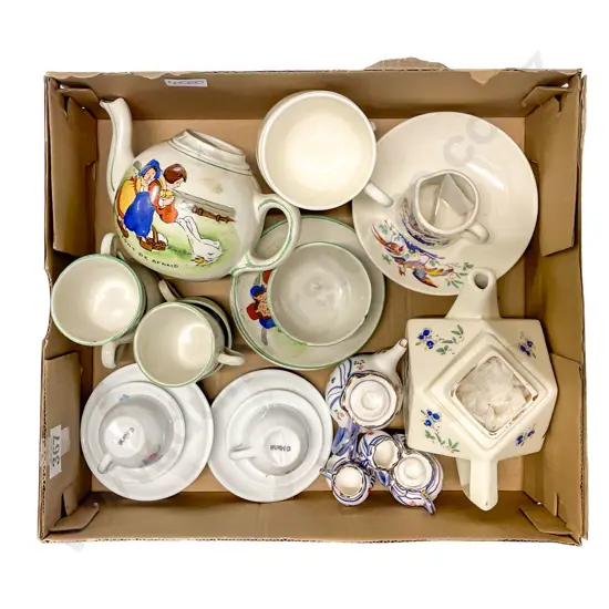 Assorted China Toy Tea Sets and Miniatures