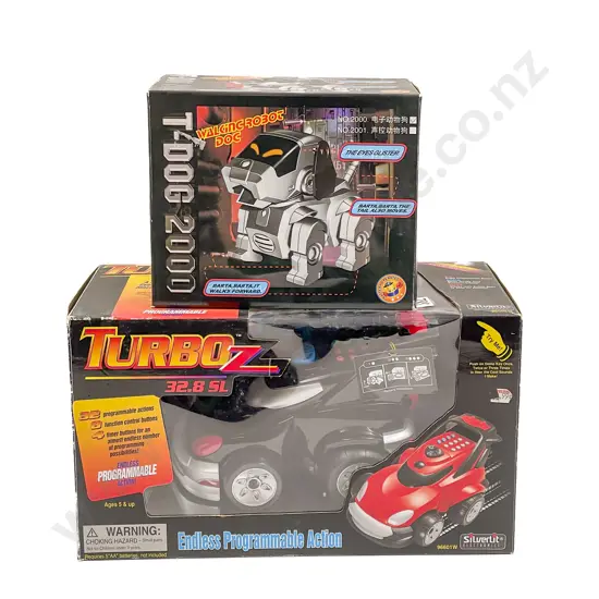 Boxed Turbo Z Programmable Vehicle and T-Dog 2000
