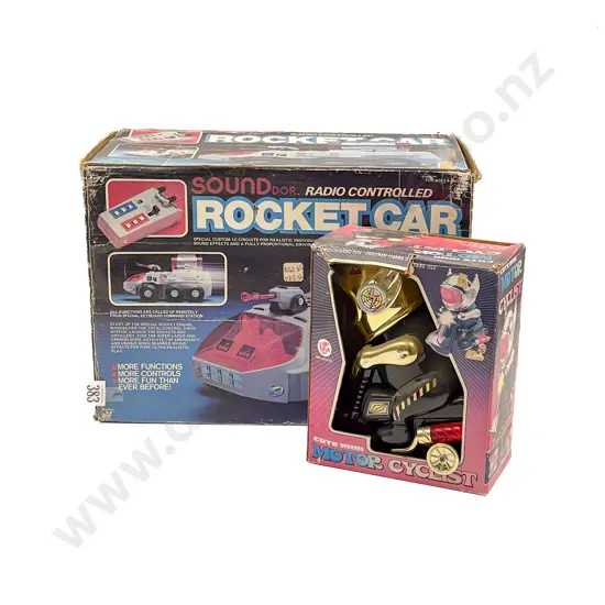 Part Boxed Sound DOR Radio Controlled Rocket Car with Boxed Cute Mini Motorcyclist