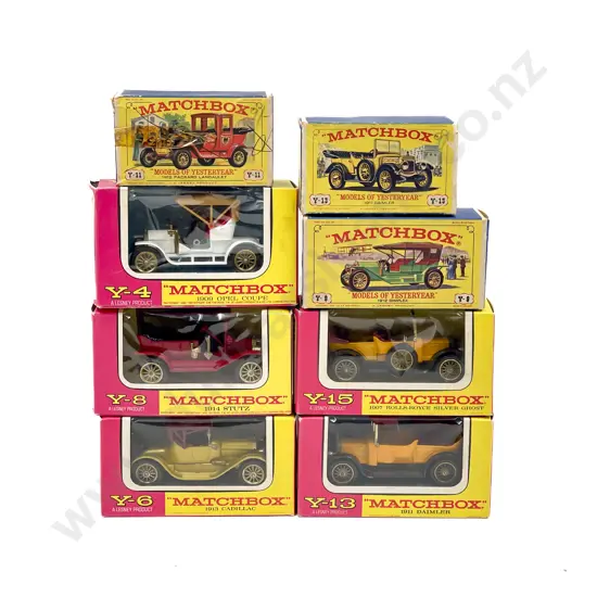 Eight Matchbox Models of Yesteryear