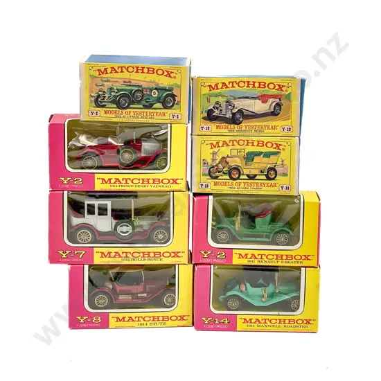 Eight Matchbox Models of Yesteryear