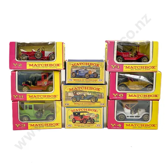 Nine Matchbox Models of Yesteryear