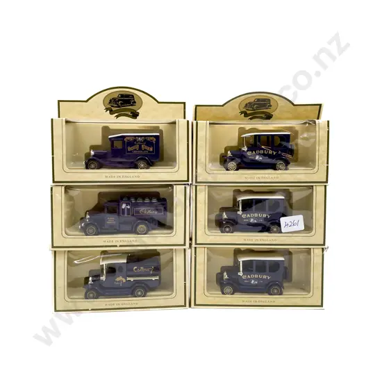 Six Lledo Cadbury Models