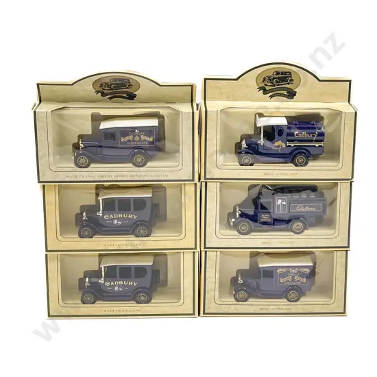 Six Lledo Cadbury Models